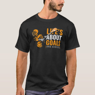Camiseta La vida de Mens acerca de los objetivos Lacrosse p