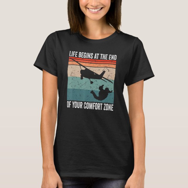 Camiseta La Vida De Parapente Comienza Al Final De Tu Comod (Anverso)
