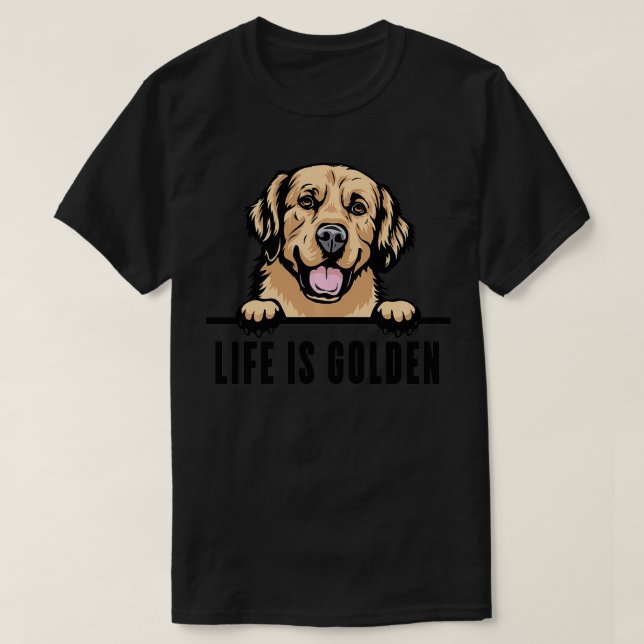 Camiseta La vida de perro de Golden Retriever (Diseño del anverso)