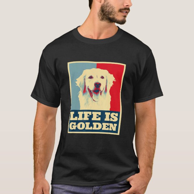 Camiseta La vida de perro de Golden Retriever es un niño de (Anverso)