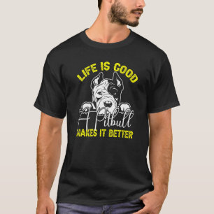 Camiseta La vida de Pittie Pitbull, un perro encantador par