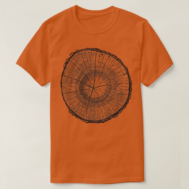 Camiseta La vida de un diseño de anillo de árbol (Diseño del anverso)