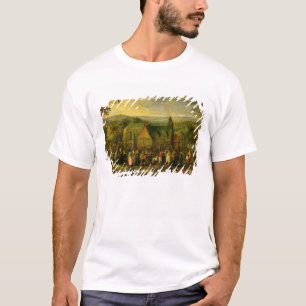 Camiseta La vida de un país con una escena Boda