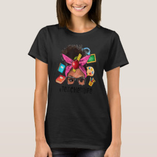 Camiseta La vida de un profesor desordenado y afroamericano