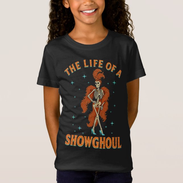Camiseta La vida de un Showghoul Chica del Skeleton de Hall (Anverso)