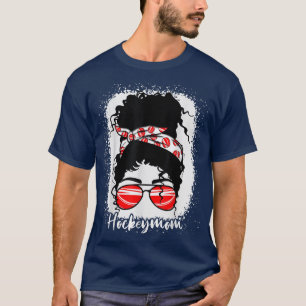 Camiseta La vida de una madre con hockey blanqueado con el