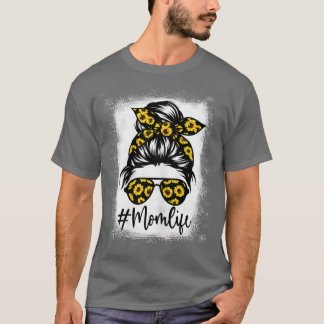 Camiseta La vida de una madre girasol blanqueada es para el