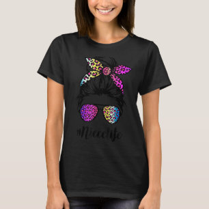 Camiseta La vida de una sobrina con el leopardo del arcoiri