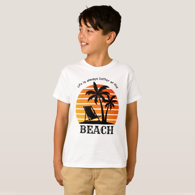 Camiseta La vida de vacaciones de verano es siempre mejor e (Anverso completo)