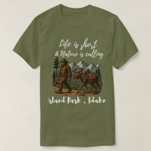 Camiseta La vida de vaquero de Bigfoot es corta, la natural