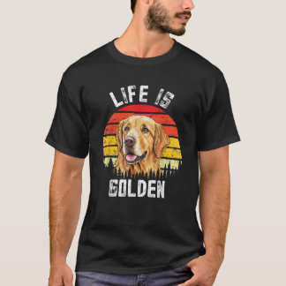Camiseta La Vida De Vintage Es El Perro Golden Funny Golden