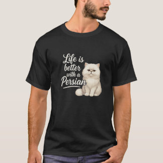 Camiseta La vida del dueño de gato persa es mejor con mi pe