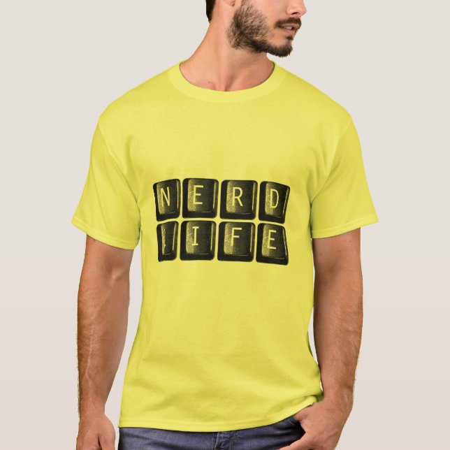 Camiseta La vida del empollón cierra el teclado de (Anverso)