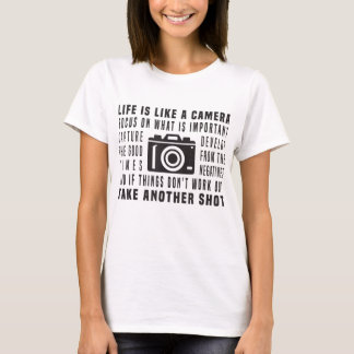 Camiseta La Vida Del Fotógrafo Es Como Una Fotografía De Cá