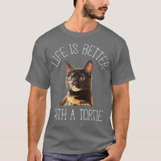Camiseta La Vida Del Gato Tortie Es Mejor Con Un Gato Torti