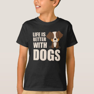 Camiseta La vida del pastor australiano es mejor con los pe