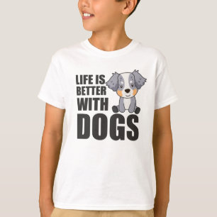 Camiseta La vida del pastor australiano es mejor con los pe