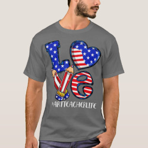 Camiseta La Vida Del Profesor De Arte De Amor La Bandera Es