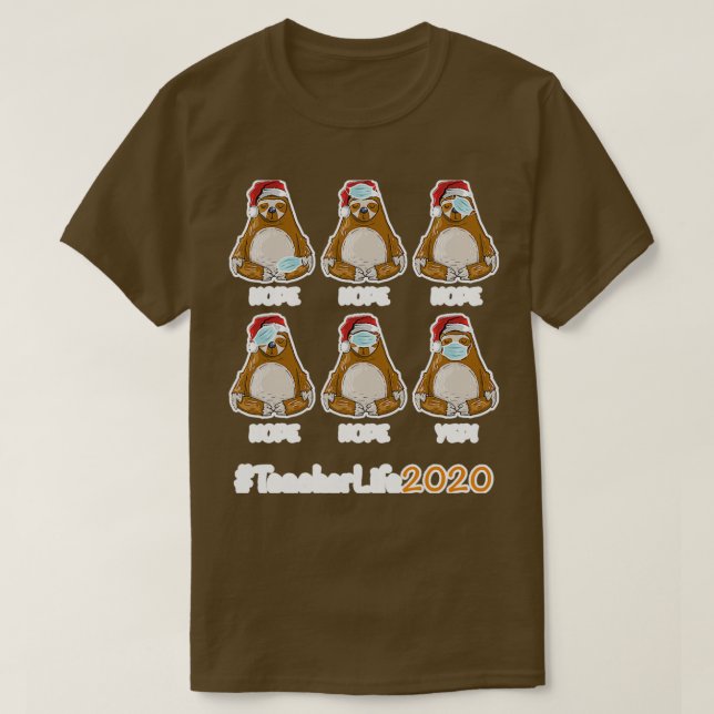 Camiseta La vida del profesor de Navidades divertidos 2020 (Diseño del anverso)