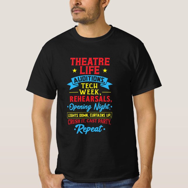 Camiseta La Vida Del Teatro Para El Actor (Anverso)