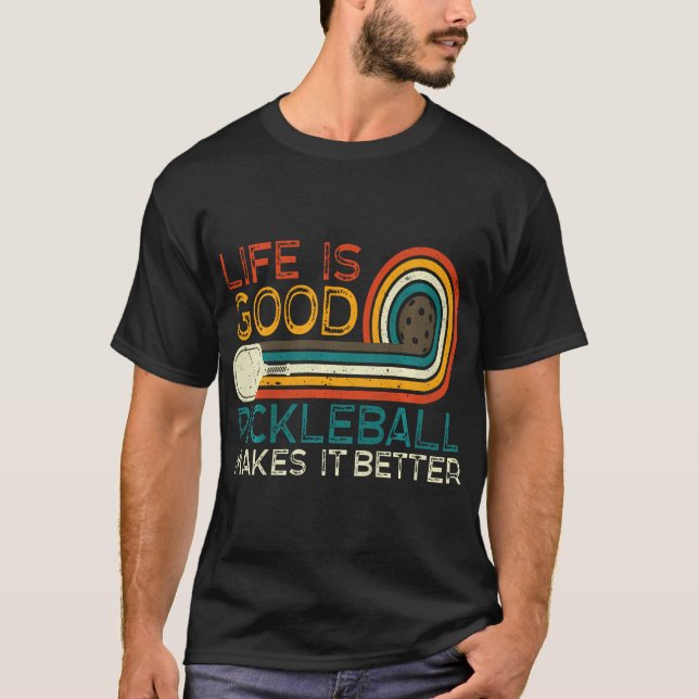 Camiseta La vida divertida es buena, el pelotazo lo hace me (Anverso)
