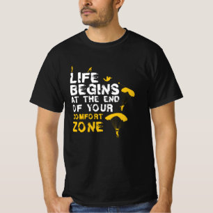 Camiseta La vida empieza a consolar Zone Skydiver
