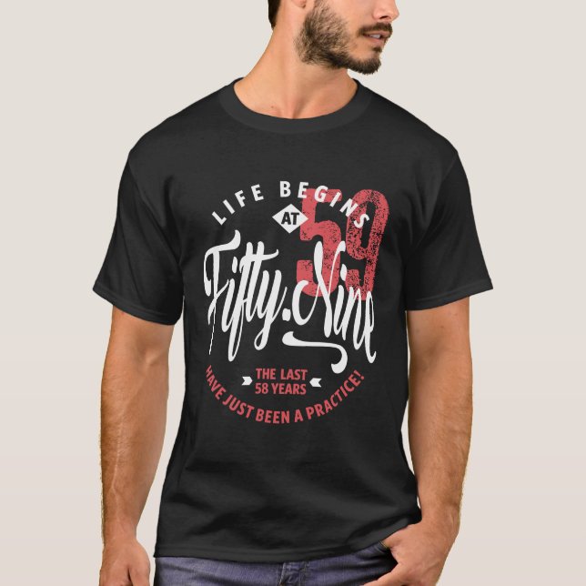 Camiseta La vida empieza a los 59 | 59.º cumpleaños (Anverso)
