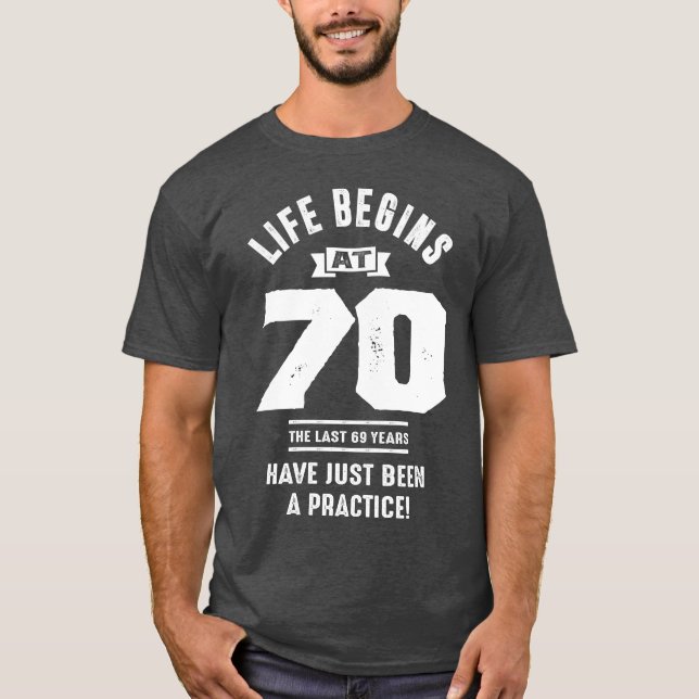 Camiseta La vida empieza a los 70 (Anverso)