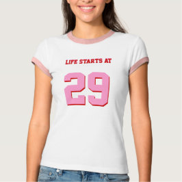 Camiseta La vida empieza con 29 Chistes 29 cumpleaños diver