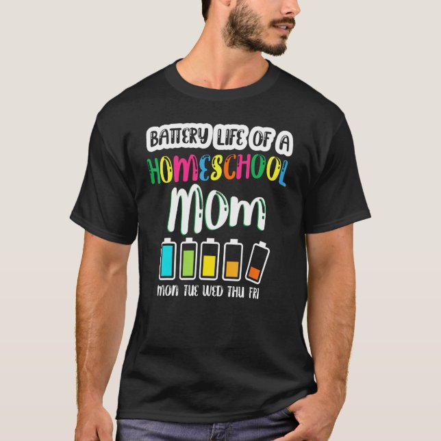 Camiseta La vida en batería de la madre del colegio de casa (Anverso)