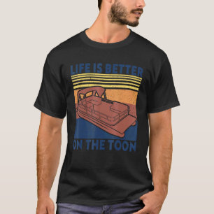 Camiseta La vida en el barco pontón es mejor en Toon Pontoo