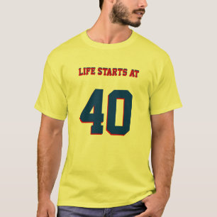 Camiseta La vida en el Chiste de cumpleaños número 40 emp