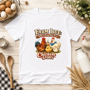 Camiseta La vida en la granja es una historia de pollos Hum