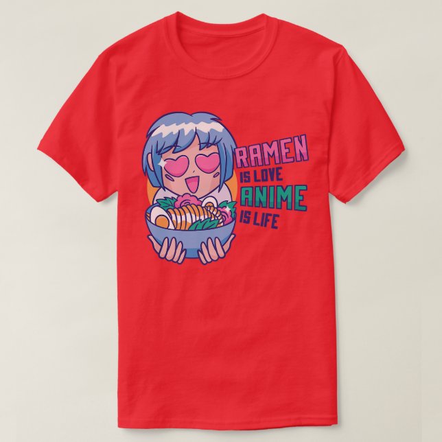 Camiseta La vida en la universidad japonesa Manga Ramen 430 (Diseño del anverso)