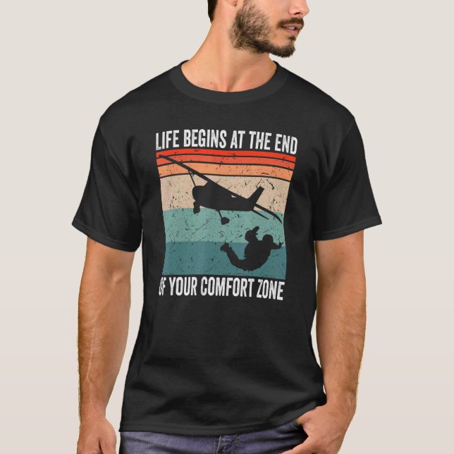 Camiseta La vida en parapente comienza al final de tu comod (Anverso)