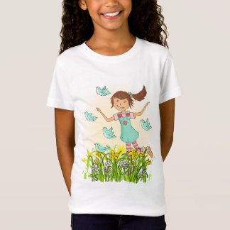 Camiseta ¡La vida en vivo diviértanse! chica de primavera c