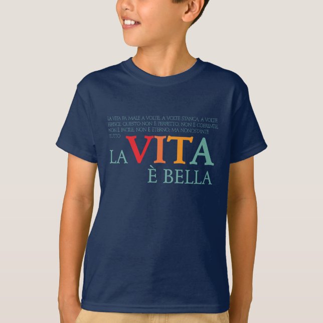 Camiseta La vida es bella (Anverso)