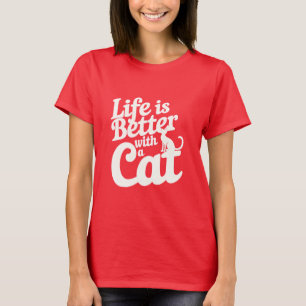 Camiseta La Vida Es Buena Con Un Gato