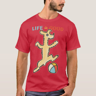 Camiseta La vida es buena con un perro