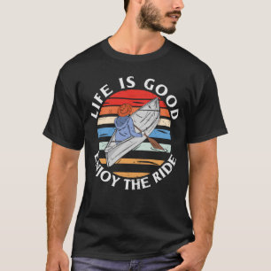 Camiseta La Vida Es Buena Disfruta Del Retro De La Canoa