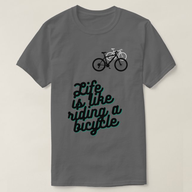 Camiseta La vida es como andar en bicicleta (7) (Diseño del anverso)