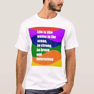 Camiseta La vida es como olas de colores