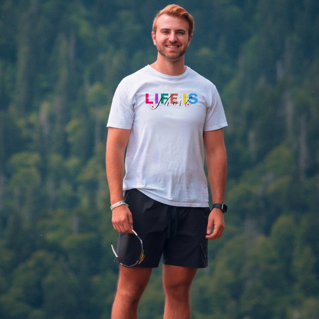 Camiseta La vida es cortoaliento (life is fashion and modern world.)