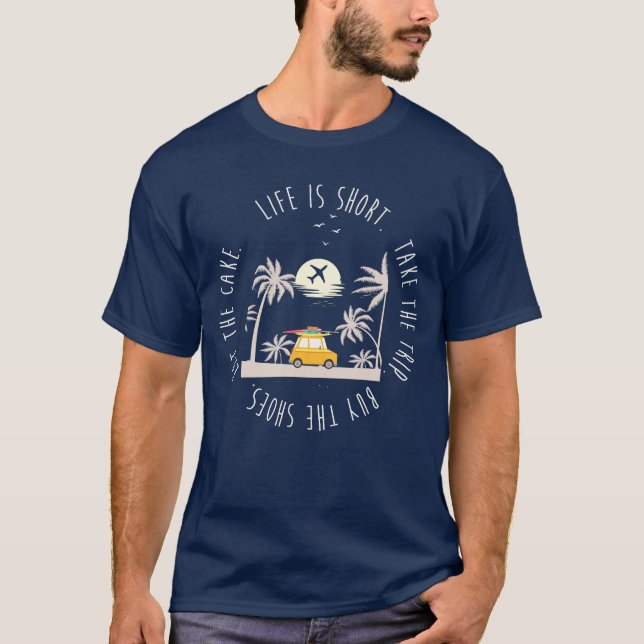 Camiseta La vida es cortocircuito - tome el viaje - compra (Anverso)