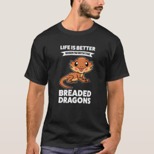 Camiseta La vida es cuando estoy con dragones batidos Masco