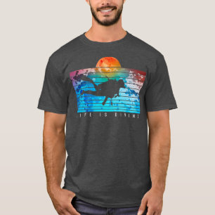 Camiseta LA VIDA ES DIVIDIR Amor Snorkel Scuba Diver Vintag