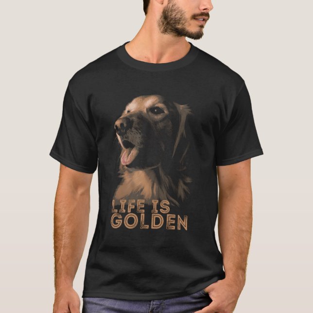 Camiseta La Vida Es Dorada Para Los Amantes De Los Golden R (Anverso)