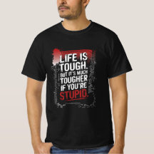 La vida es dura - Diseño tipográfico divertido y s