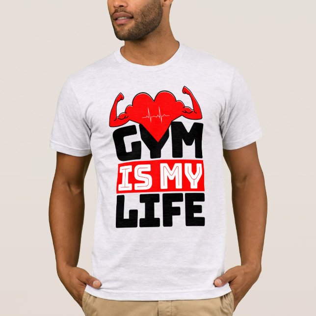 Camiseta La Vida Es El Gimnasio (Anverso)