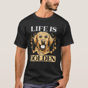 Camiseta La vida es el perro dorado amante perrito dueño de